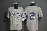 Yankees 2 Derek Jeter Gray Cool Base Jersey,baseball caps,new era cap wholesale,wholesale hats